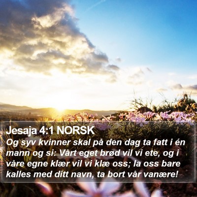 Jesaja 4:1 NORSK Bible Verse Image
