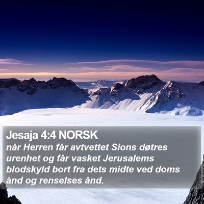 Jesaja 4:4 NORSK Bible Verse Image