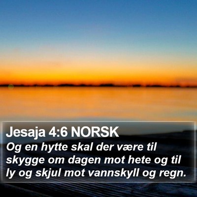 Jesaja 4:6 NORSK Bible Verse Image