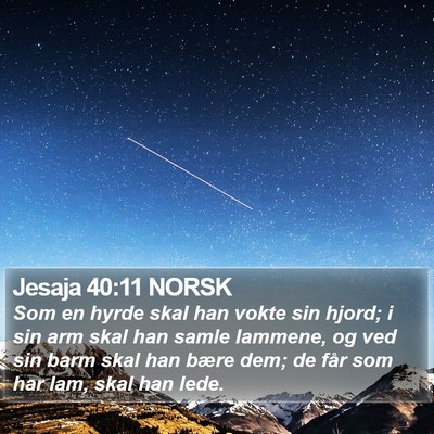 Jesaja 40:11 NORSK Bible Verse Image