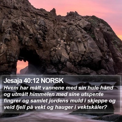 Jesaja 40:12 NORSK Bible Verse Image