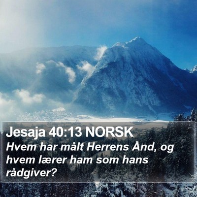 Jesaja 40:13 NORSK Bible Verse Image