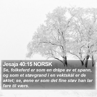 Jesaja 40:15 NORSK Bible Verse Image