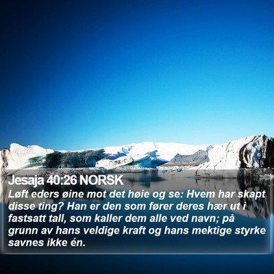 Jesaja 40:26 NORSK Bible Verse Image