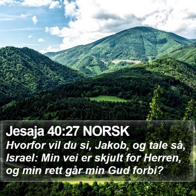 Jesaja 40:27 NORSK Bible Verse Image