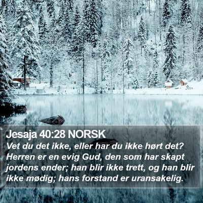 Jesaja 40:28 NORSK Bible Verse Image