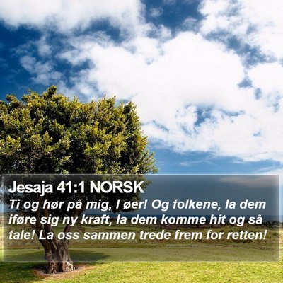 Jesaja 41:1 NORSK Bible Verse Image