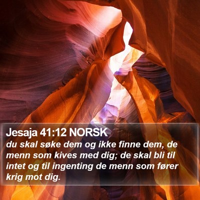 Jesaja 41:12 NORSK Bible Verse Image