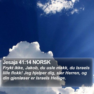 Jesaja 41:14 NORSK Bible Verse Image
