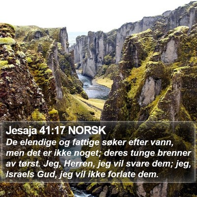Jesaja 41:17 NORSK Bible Verse Image