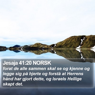 Jesaja 41:20 NORSK Bible Verse Image