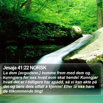 Jesaja 41:22 NORSK Bible Verse Image
