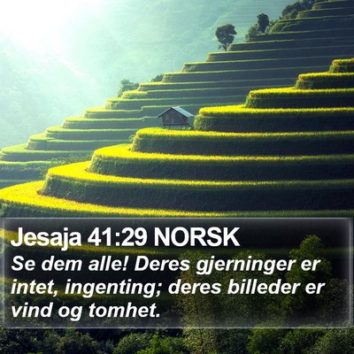 Jesaja 41:29 NORSK Bible Verse Image