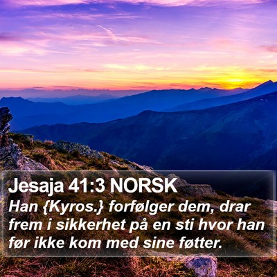 Jesaja 41:3 NORSK Bible Verse Image