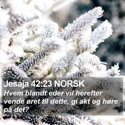 Jesaja 42:23 NORSK Bible Verse Image