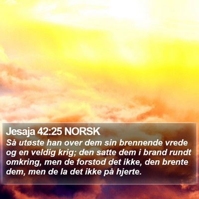 Jesaja 42:25 NORSK Bible Verse Image