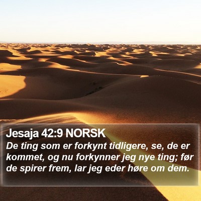 Jesaja 42:9 NORSK Bible Verse Image