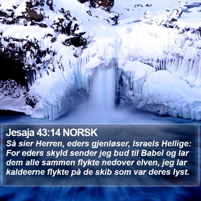 Jesaja 43:14 NORSK Bible Verse Image