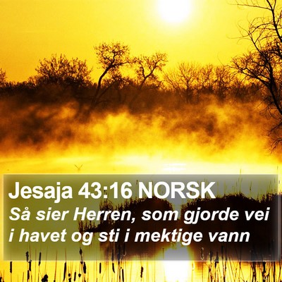 Jesaja 43:16 NORSK Bible Verse Image