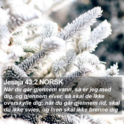 Jesaja 43:2 NORSK Bible Verse Image