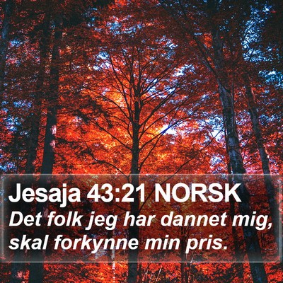 Jesaja 43:21 NORSK Bible Verse Image