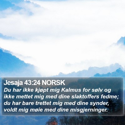 Jesaja 43:24 NORSK Bible Verse Image