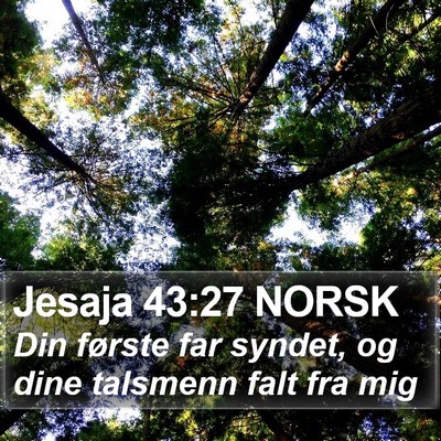 Jesaja 43:27 NORSK Bible Verse Image