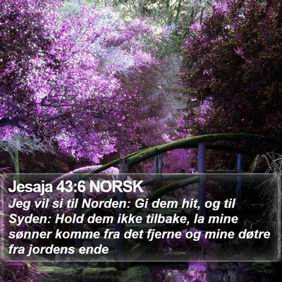 Jesaja 43:6 NORSK Bible Verse Image