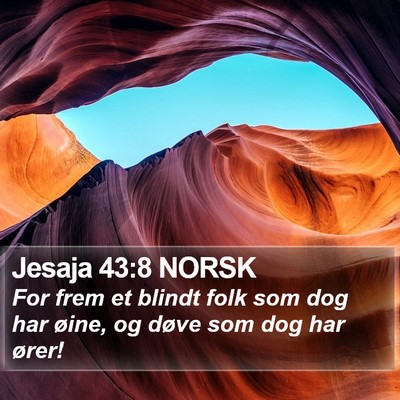 Jesaja 43:8 NORSK Bible Verse Image