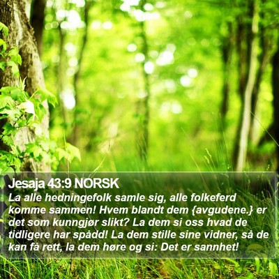 Jesaja 43:9 NORSK Bible Verse Image
