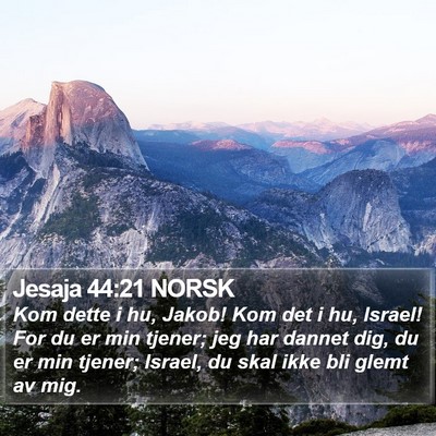 Jesaja 44:21 NORSK Bible Verse Image