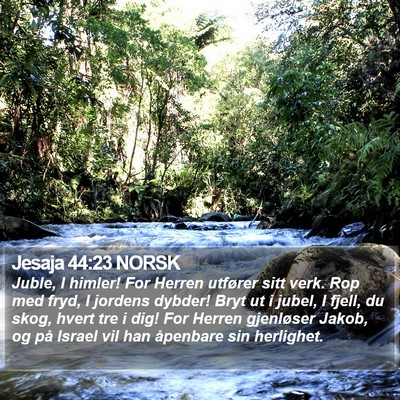 Jesaja 44:23 NORSK Bible Verse Image
