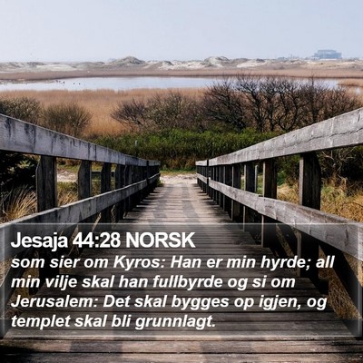 Jesaja 44:28 NORSK Bible Verse Image