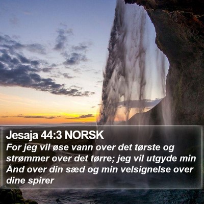 Jesaja 44:3 NORSK Bible Verse Image