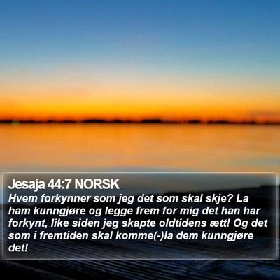 Jesaja 44:7 NORSK Bible Verse Image