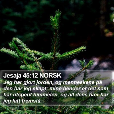 Jesaja 45:12 NORSK Bible Verse Image