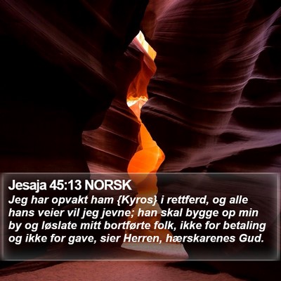 Jesaja 45:13 NORSK Bible Verse Image