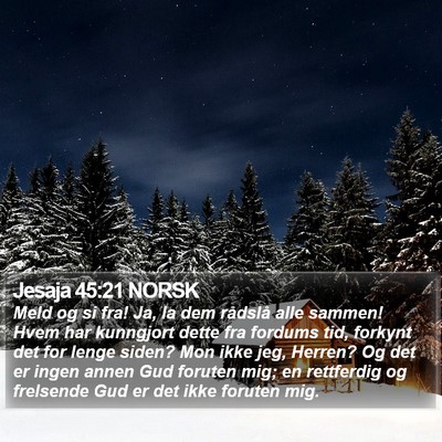 Jesaja 45:21 NORSK Bible Verse Image