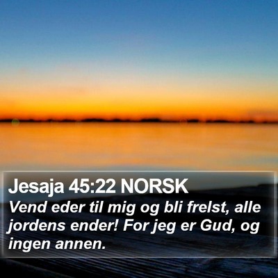 Jesaja 45:22 NORSK Bible Verse Image
