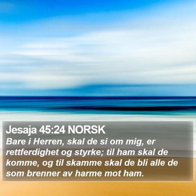 Jesaja 45:24 NORSK Bible Verse Image