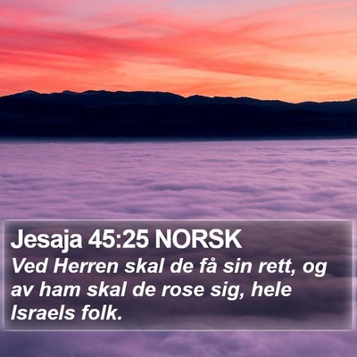 Jesaja 45:25 NORSK Bible Verse Image