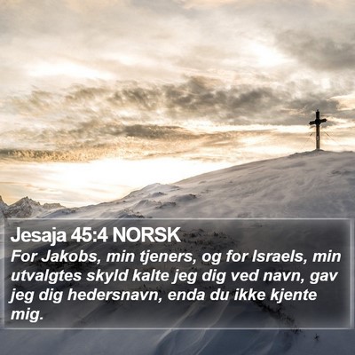 Jesaja 45:4 NORSK Bible Verse Image