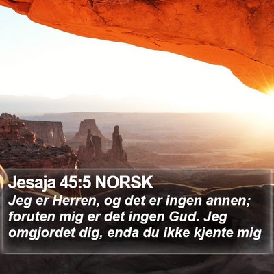 Jesaja 45:5 NORSK Bible Verse Image