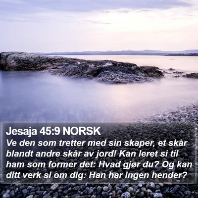 Jesaja 45:9 NORSK Bible Verse Image