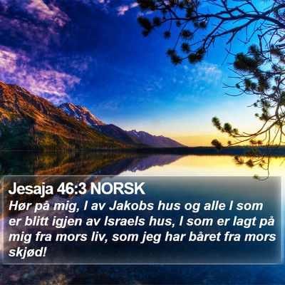 Jesaja 46:3 NORSK Bible Verse Image