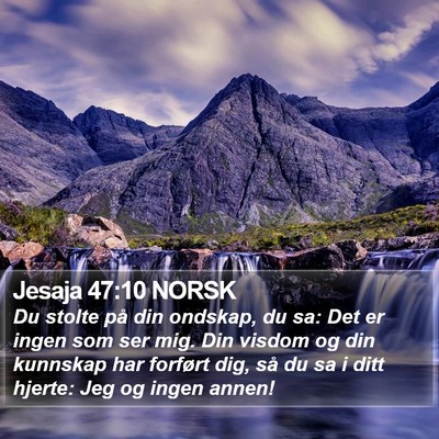 Jesaja 47:10 NORSK Bible Verse Image
