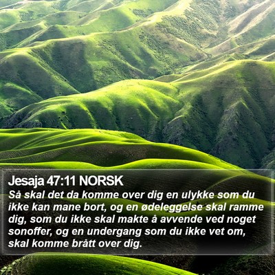 Jesaja 47:11 NORSK Bible Verse Image