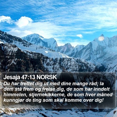 Jesaja 47:13 NORSK Bible Verse Image