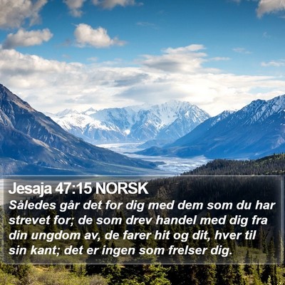 Jesaja 47:15 NORSK Bible Verse Image