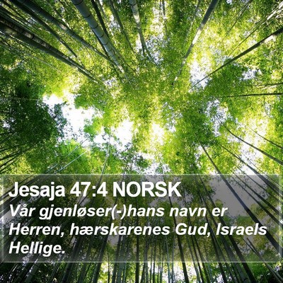 Jesaja 47:4 NORSK Bible Verse Image